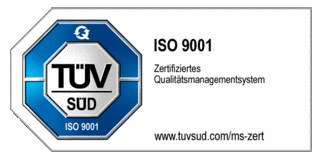 Zertifiziert nach DIN ISO 9001 durch den TÜV Süd